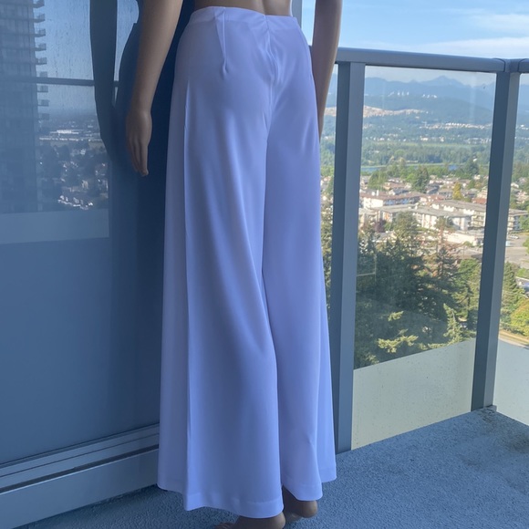 White Vintage Palazzo Pants - Picture 4 of 9